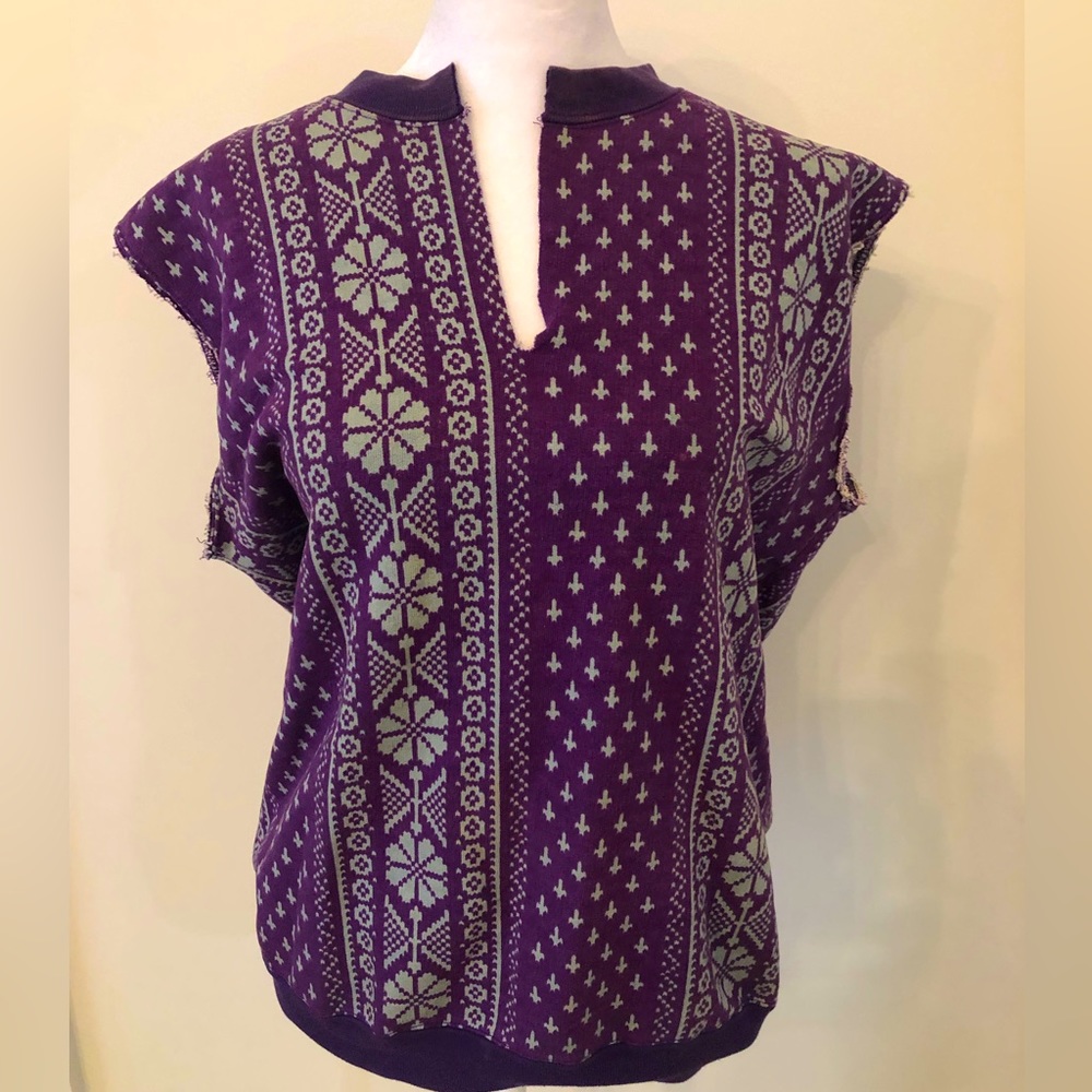 Vintage Kenzo of PARIS Sweater/sweatshirt sleeveless Vest sz M 100% cotton